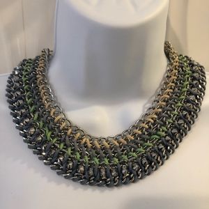 BCBGMAXAZRIA Blue Green Collared Cluster Necklace